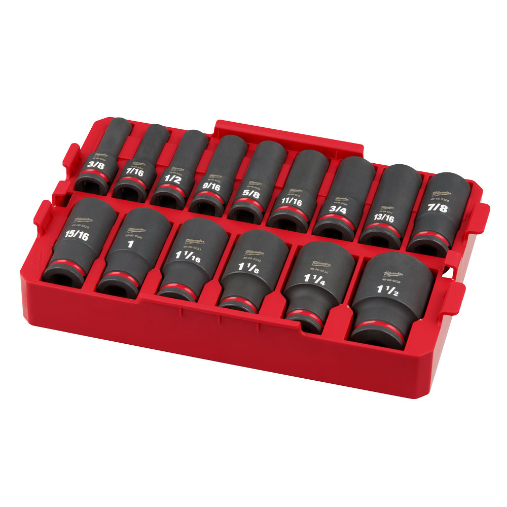 LLAVE DE IMPACTO DE 1/2″ 1,200 PIE-LB 2967-22 2 BATERIAS 5.0Ah Y CARGADOR + JGO. DE DADOS DE IMPACTO DE 3/8″ A 1-1/2″ CUADRO DE 1/2″ 49-66-6817. MILWAUKEE P425-2967 - Imagen 4